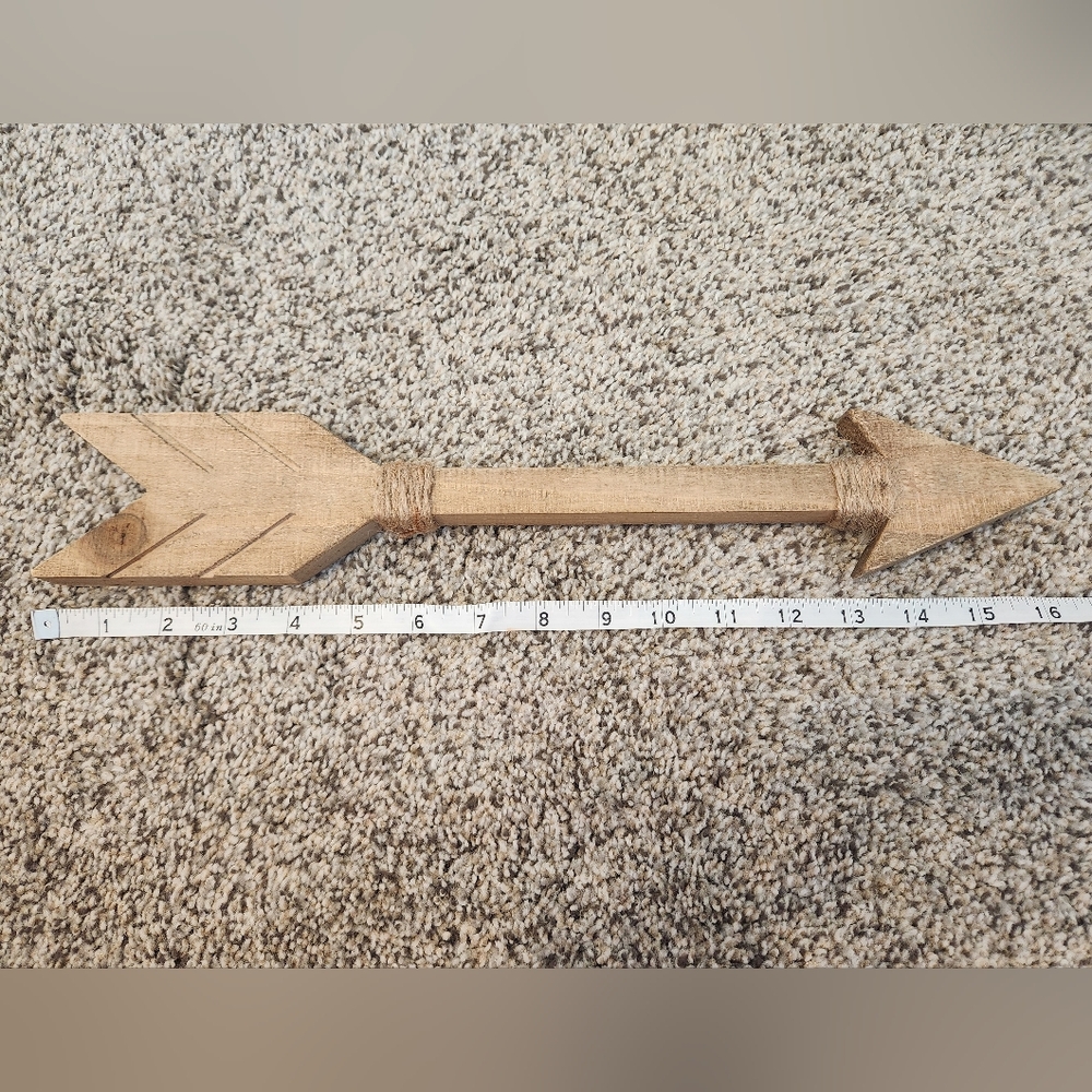 Rustic Tan Wooden Arrow Wall Decor